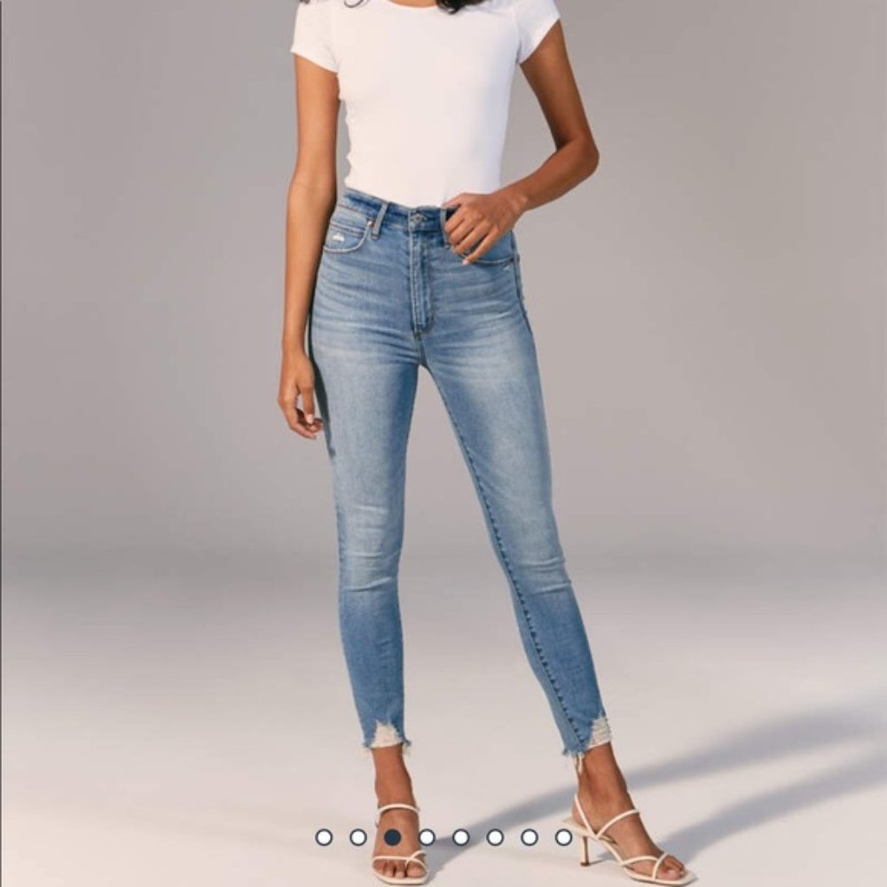 A&F Ultra High Rise Super Skinny Ankle Jeans